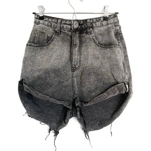 ONE TEASPOON High Waist Bandits Denim Shorts